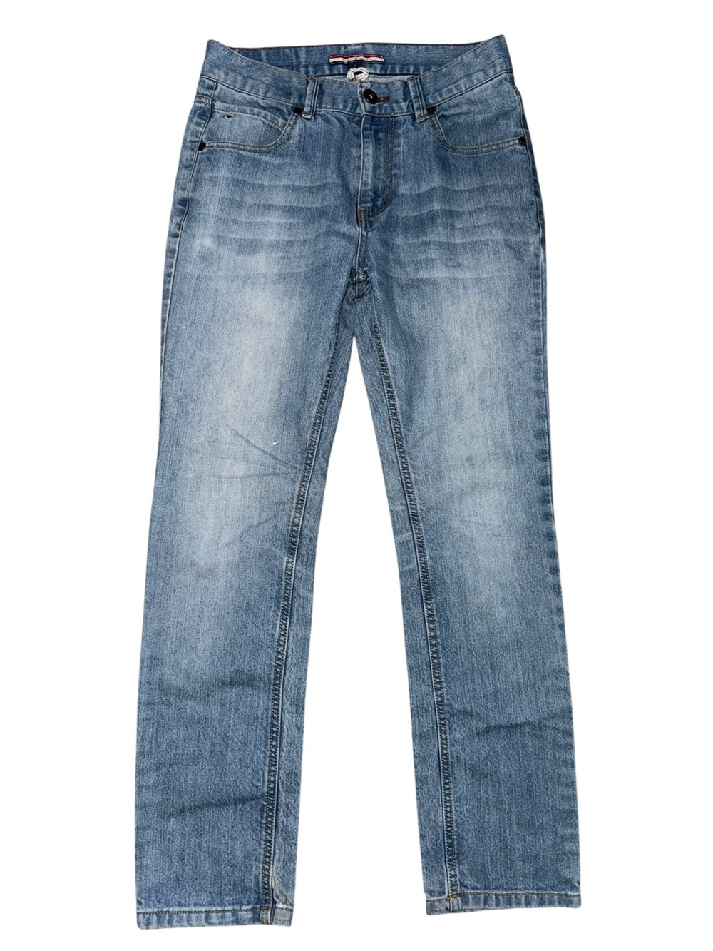 Tommy Hilfiger Girls Size 16 Light Wash Straight Leg Stretch Jeans